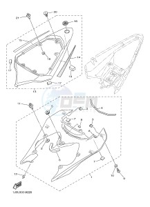 YZF-R6 R6 600 (1JSU 1JSV) drawing SIDE COVER