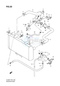 DL650 ABS V-STROM EU-UK drawing RADIATOR HOSE