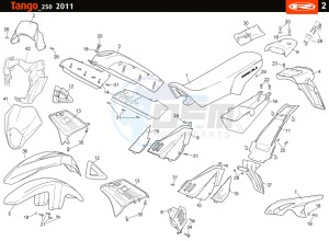 TANGO-250CC-4T-WHITE drawing COWLING