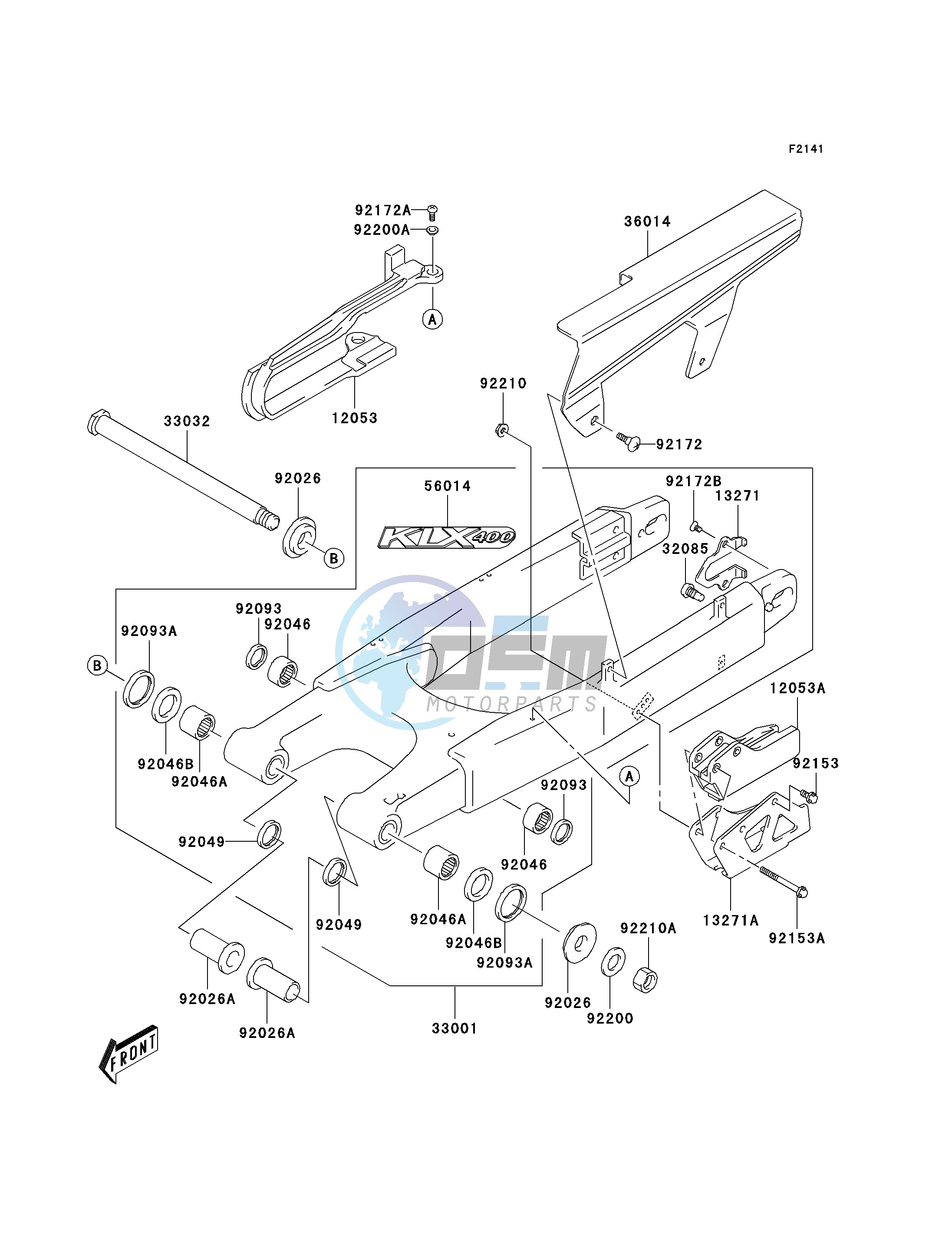 SWINGARM-- KLX400-A1- -