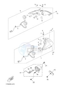 YP125R X-MAX125 X-MAX125 (2ABG) drawing TAILLIGHT