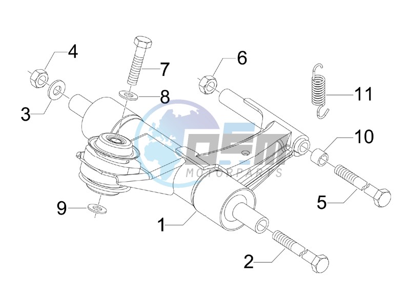 Swinging arm