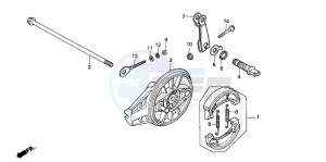 XR80R drawing REAR BRAKE PANEL