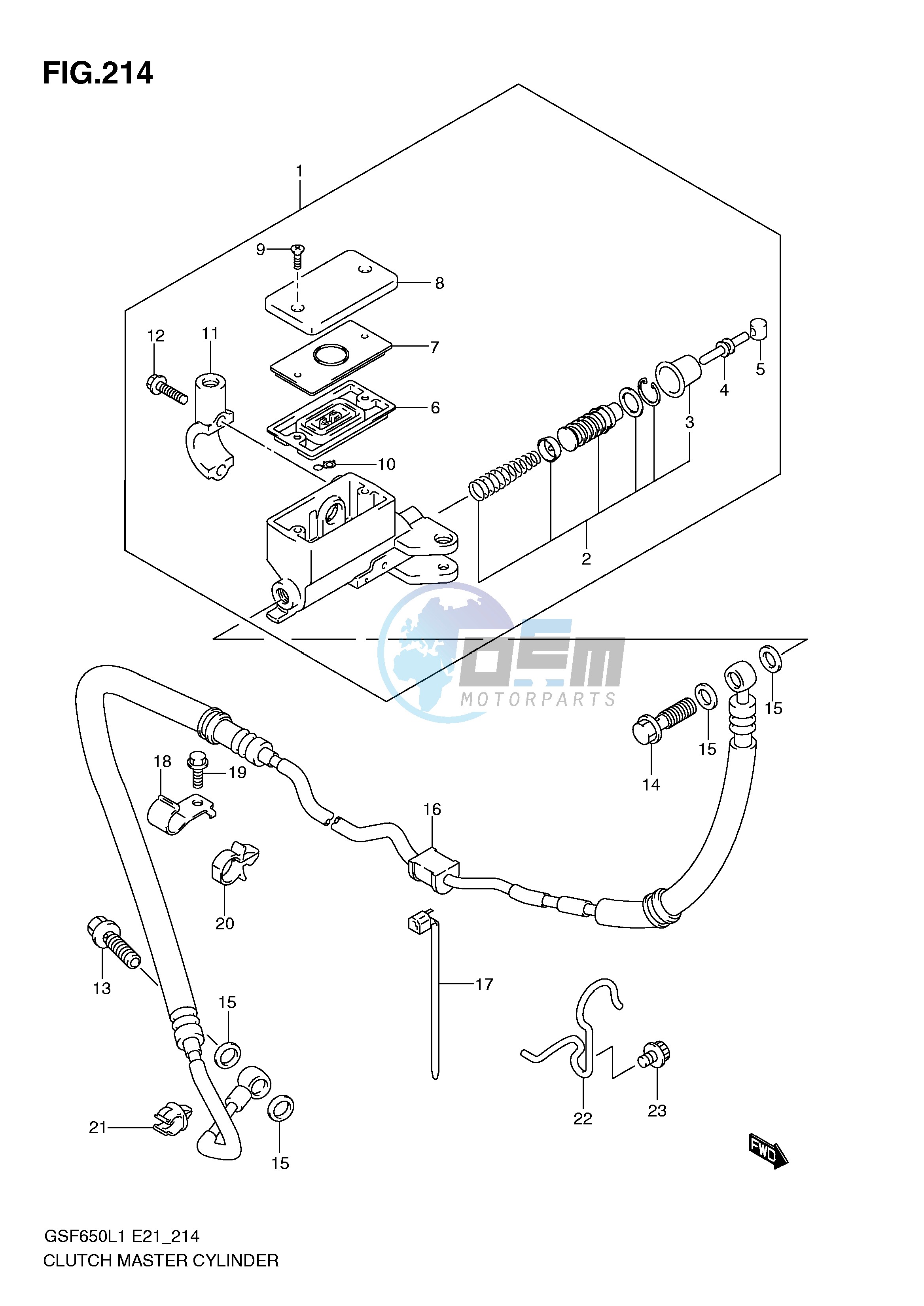 CLUTCH MASTER CYLINDER (GSF650UL1 E21)