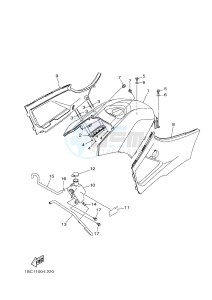 YFM300 RAPTOR 300 (1SC1) drawing SIDE COVER