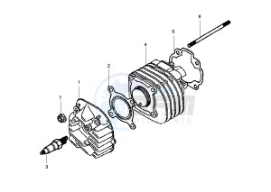 YN R NEO'S 50 drawing CYLINDER HEAD