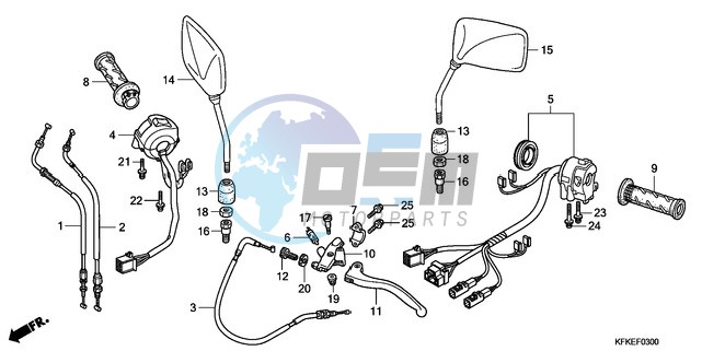 HANDLE LEVER/SWITCH/CABLE /MIRROR