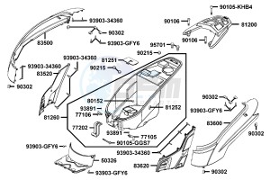 PEOPLE S 50 4T from 05-2009 drawing Body Cover - Luggage  Box