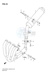 GSX1250FA (E28) drawing MUFFLER