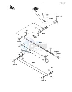 KZ 550 M [LTD SHAFT] (M1) [LTD SHAFT] drawing BRAKE PEDAL_TORQUE LINK