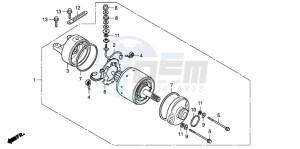 TRX200 FOURTRAX 200 drawing STARTING MOTOR