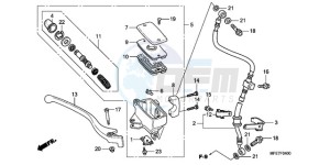 VT750C2F9 Australia - (U / KMH MME) drawing FR. BRAKE MASTER CYLINDER