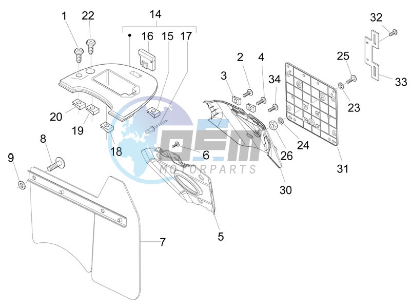 Rear cover - Splash guard