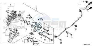 CB500F Europe Direct - (ED) drawing REAR BRAKE CALIPER