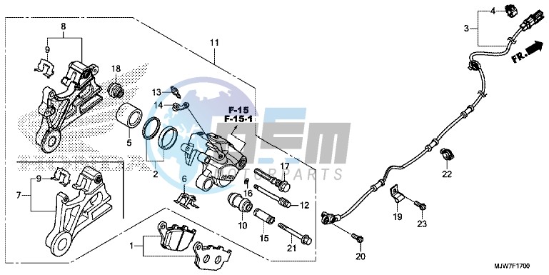 REAR BRAKE CALIPER