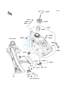 KX450F KX450D8F EU drawing Fuel Tank