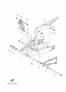 YZF320-A YZF-R3 (B7PF) drawing REAR ARM & SUSPENSION