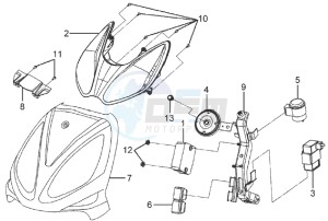 JET EURO X 50 25 KMH E2 drawing FR PLATE / HEAD LIGHT / INDICATORS