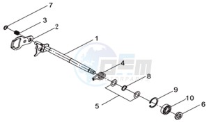 WOLF 300 (L8) EU EURO4 drawing GEAR SHIFT SPINDLE ASSY