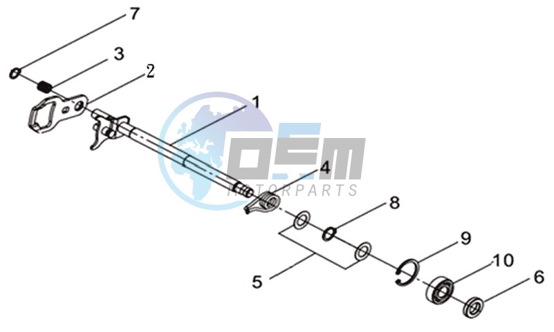 GEAR SHIFT SPINDLE ASSY