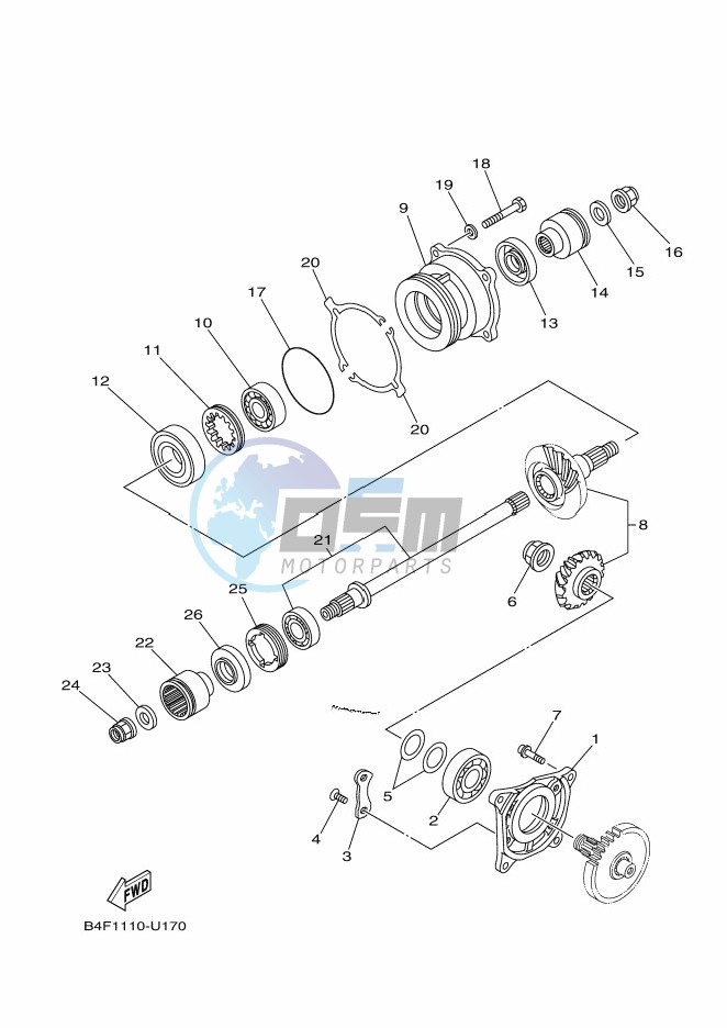 MIDDLE DRIVE GEAR