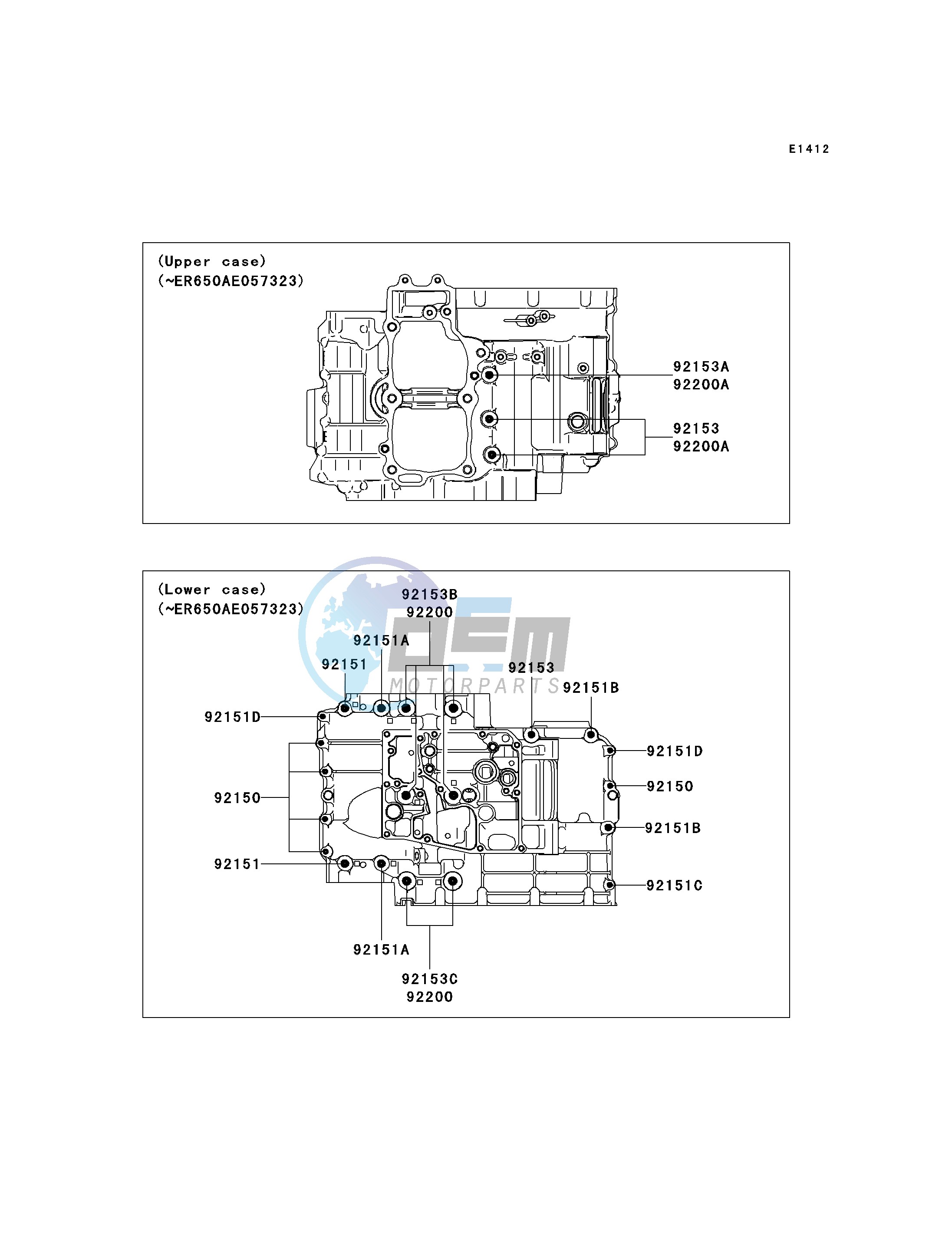 CRANKCASE BOLT PATTERN