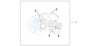 CBR600F4 drawing SOFT PANNIERS L/R