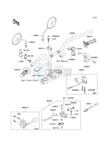 KL 250 G [SUPER SHERPA] (G9F) G9F drawing HANDLEBAR