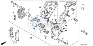 GL18009 UK - (E / AB MKH NAV) drawing L. FRONT BRAKE CALIPER