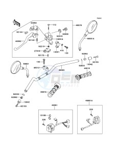 ER-5 ER500-C5P GB XX (EU ME A(FRICA) drawing Handlebar