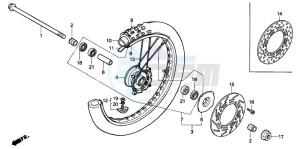 CR80R drawing FRONT WHEEL