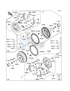 MULE 4010 DIESEL 4x4 KAF950FCF EU drawing Front Hub