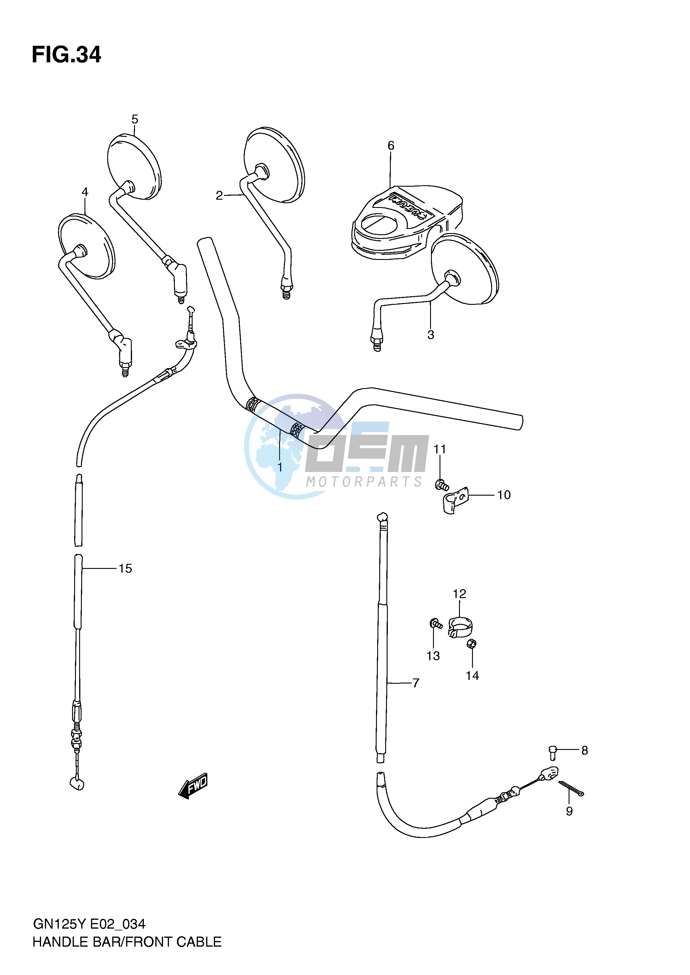 HANDLEBAR - FRONT CABLE