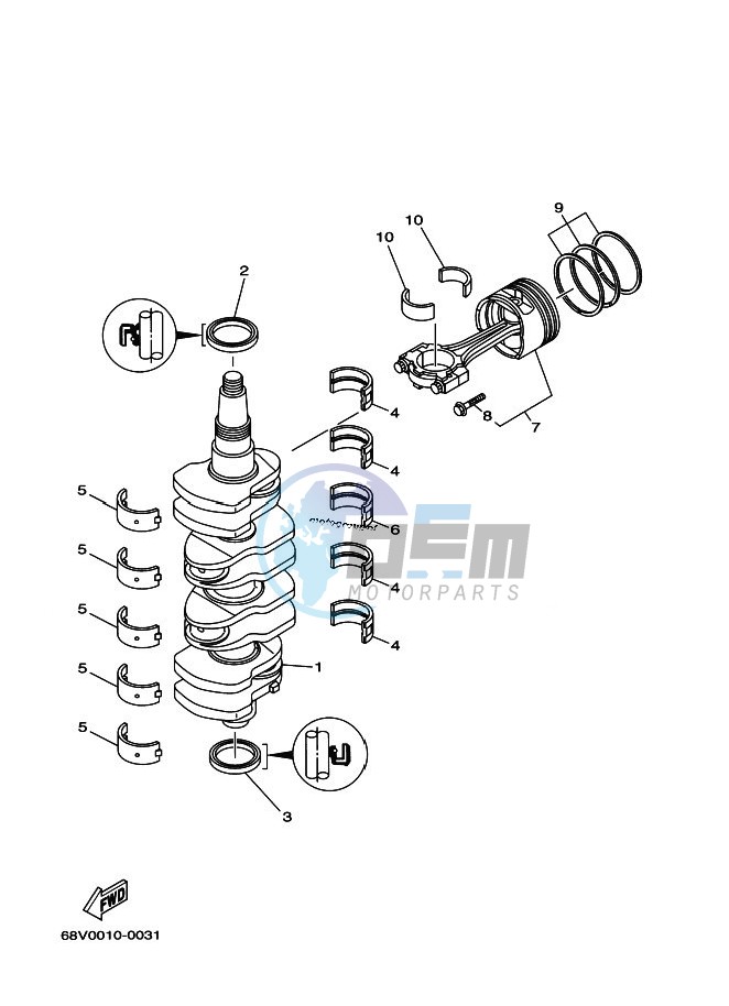 CRANKSHAFT--PISTON