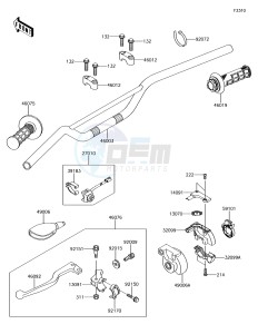 KX65 KX65AGF EU drawing Handlebar