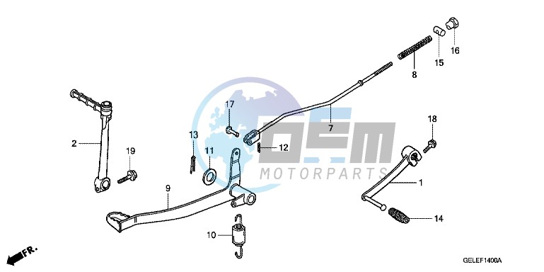 BRAKE PEDAL/ KICK STARTERARM