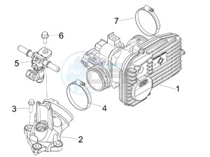 GTV 300 4T 4V ie (USA) USA drawing Throttle body - Injector - Union pipe