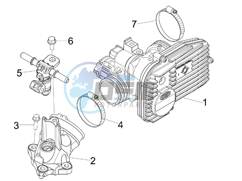 Throttle body - Injector - Union pipe