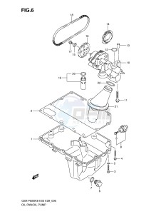 GSX-R600 (E3-E28) drawing OIL PAN - OIL PUMP