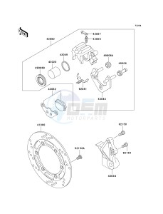 KL 650 A [KLR 650] (A6F-A7F) A6F drawing REAR BRAKE