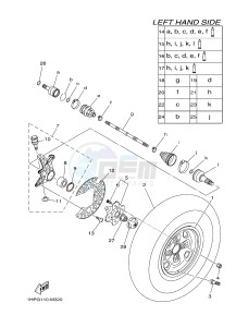 YFM700FWAD YFM7FGPHD GRIZZLY 700 EPS HUNTER (1HPS) drawing FRONT WHEEL