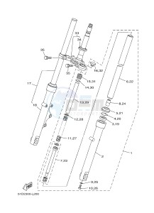 YBR125ESD (51P3) drawing FRONT FORK