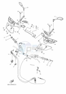 TRACER 700 MTT690-A (B0K2) drawing STEERING HANDLE & CABLE