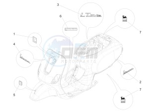 LT 150 4T 3V IE NOABS E3 (APAC) drawing Plates - Emblems