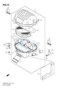 GSR750 (E21) drawing AIR CLEANER