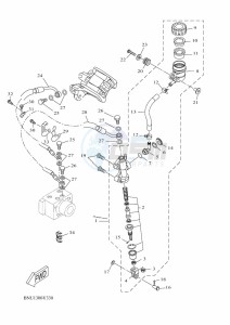 YZF125-A YZF-R125 (BNU1) drawing REAR MASTER CYLINDER