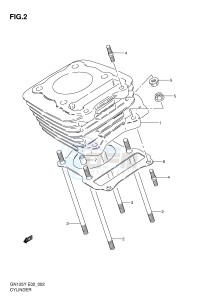 GN125 (E2) drawing CYLINDER