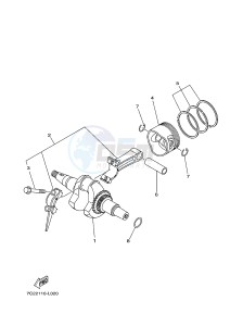 EF2600FW 171 (7C23) drawing CRANKSHAFT & PISTON