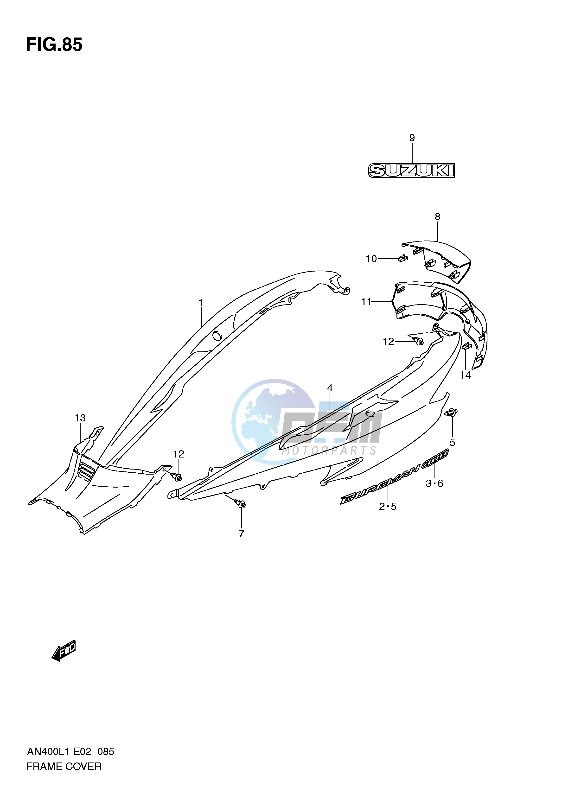 FRAME COVER (AN400L1 E19)