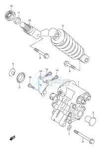 TL1000R (E2) drawing REAR DAMPER